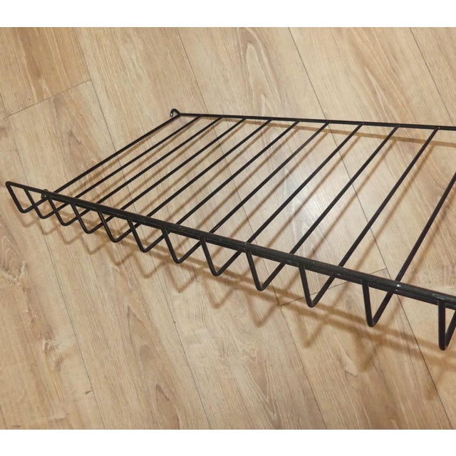 1960s Mid-Century Modern Black String Shelf with Magazine Rack by Kajsa & Nils Nisse Strinning for String, Sweden, 1950s For Sale - Image 5 of 7