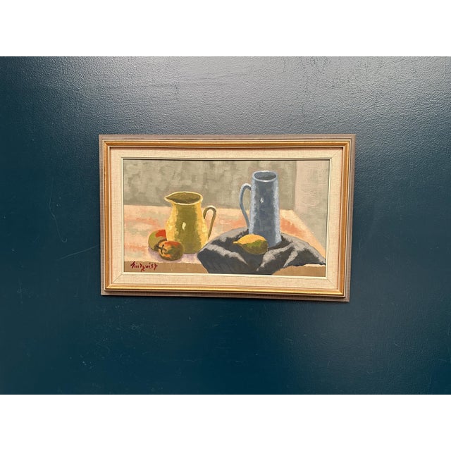 Lindqvist, Still Life, 1950s, Oil Paiting on Canvas, Framed For Sale - Image 14 of 18