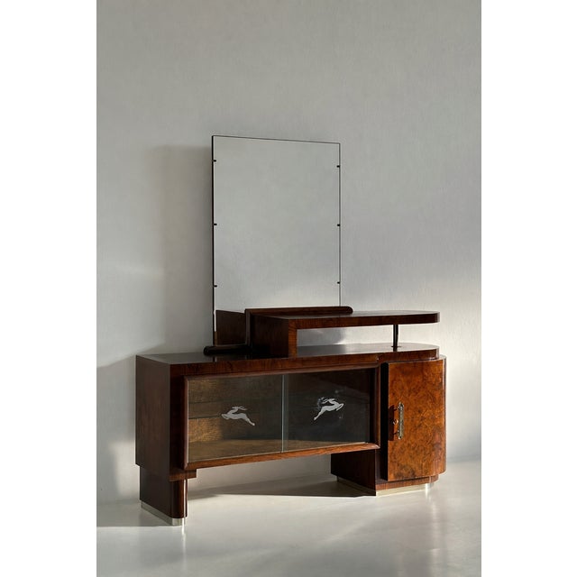 Large Art Deco Sideboard with Bar Compartment, 1930s For Sale - Image 6 of 7