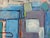 Blue Modern Multicolored Geometric Color Block Canvas - Original Acrylic Art For Sale - Image 8 of 9