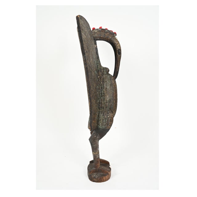 Vintage Carved Wooden West African Senufo Hornbill Bird Sculpture For Sale - Image 4 of 17