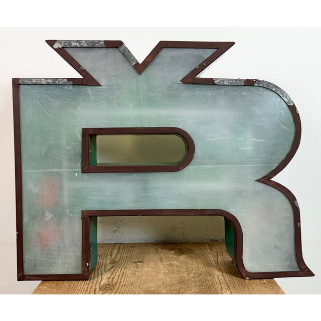 1960s Large Vintage Illuminated Advertising Letter Ř, 1960s For Sale - Image 5 of 16
