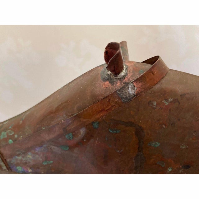 Copper Antique Copper Green Verdigris Horse and Sulky Weathervane With Directionals For Sale - Image 8 of 12