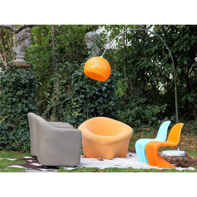 2000 - 2009 Mid-Century Modern Panton Junior Kids Chairs by Verner Panton Vitra, Turquoise + Orange - a Pair For Sale - Image 5 of 11
