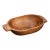 19th Century French Elm Dough Bowl With Hand-Carved Handle For Sale