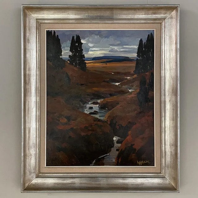 Framed Oil Painting on Panel by Lucien Hock (1899-1972) For Sale - Image 13 of 13