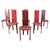 Vintage Italian Red Leather High Back Dining Chairs, 1980s, Set of 6 For Sale - Image 13 of 13