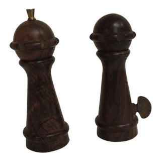 Mid-Century Danish Modern Salt & Pepper Grinders - A Pair For Sale