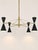 Vintage Black Double Cone Chandelier, 1970s For Sale - Image 3 of 9
