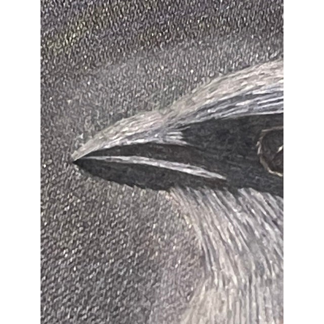 Late 20th Century Museum-Grade Masterpiece Artall Suzhou "Su" Hand-Embroidered Fine Silk Shrike Study (Boxed & Signed) For Sale In Los Angeles - Image 6 of 14