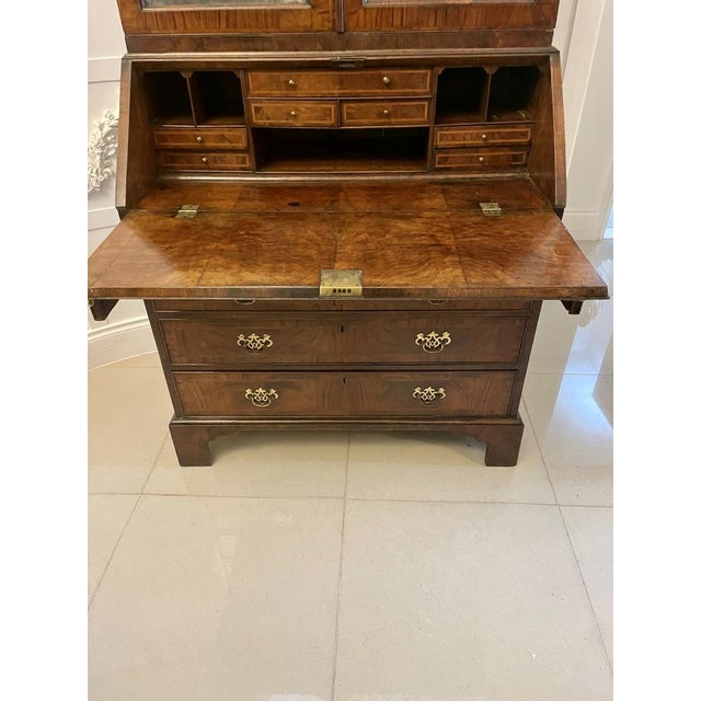 Antique George I Figured Walnut Bureau Bookcase, 1720 For Sale - Image 11 of 18