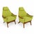 Pair of 1960s Model 1808-C lounge chairs with walnut details & adjustable / removable headrest by Adrian Pearsall. New...