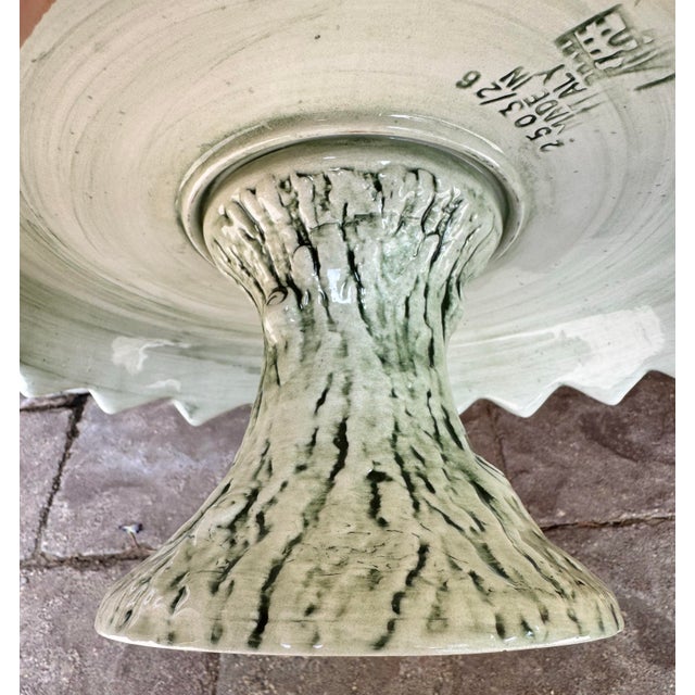 Mid 20th Century Italian Majolica Cake Plate / Stand For Sale In Chicago - Image 6 of 10