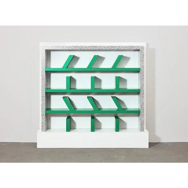 Early Suvretta bookcase, designed by Ettore Sottsass in 1981 for Memphis Milano. This particular bookcase comes from the...
