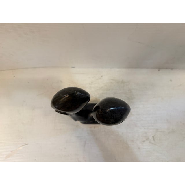 Mid 20th Century Vintage Black and White Abstract Marble Sculpture - Signed For Sale - Image 5 of 9
