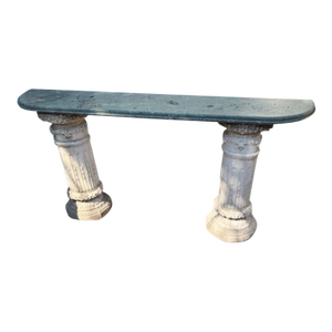 1950s Garden Stone and Marble Console Table