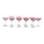 Hand Painted Crystal Champagne Coupe Service / Ten People For Sale
