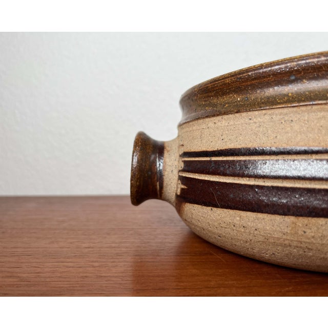 Large Mid-Century Modern Danish Studio Pottery Bowl by Tue Poulsen for Tue Keramik, 1960s For Sale - Image 10 of 18