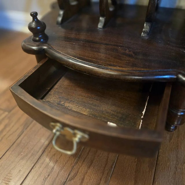 Vintage Victorian Style Table Magazine Rack Bottom Storage Chinese Chippendale For Sale - Image 4 of 6