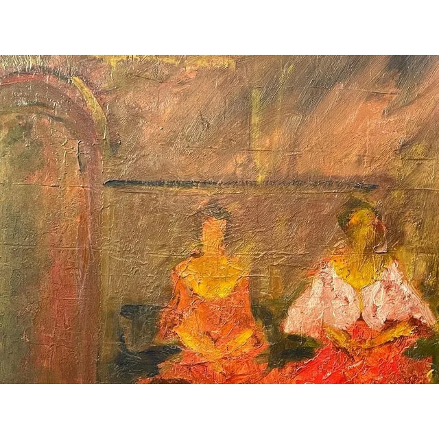 Dance Scene, 20th Century, Oil Painting on Canvas For Sale - Image 3 of 8