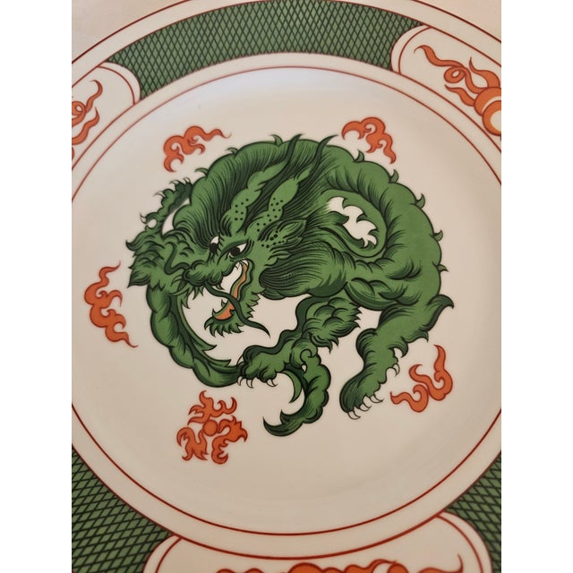 Fitz and Floyd 1970s "Dragon Crest" Set of Dishes by Fitz and Floyd- 61 Pieces For Sale - Image 4 of 11