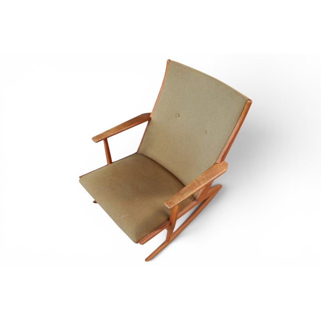 Georg Jensen Mid 20th Century Model 97 T/T Attributed to Holger Georg Jensen Rocking Chair in Teak For Sale - Image 4 of 6