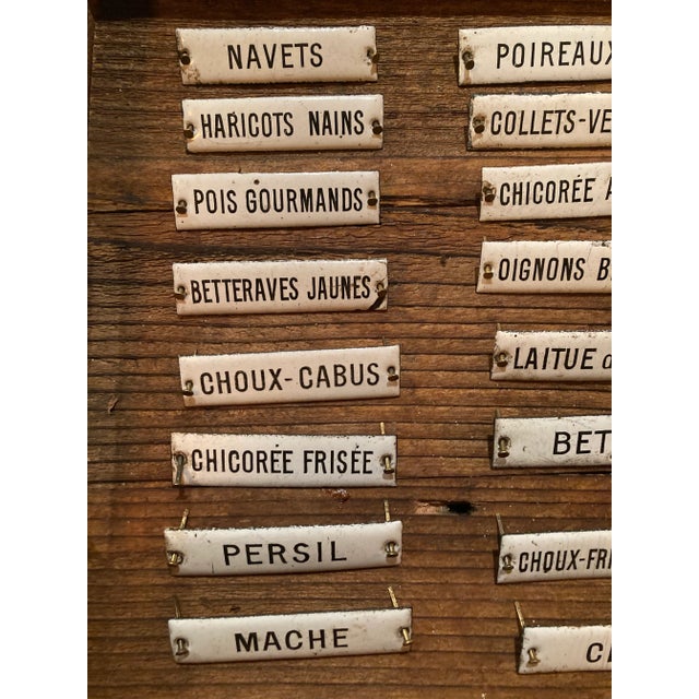 Early 20th Century Set of 32 Early 20th Century French Enamel Herb/Vegetable Labels For Sale - Image 5 of 8