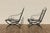Exceptional vintage pair of wrought iron outdoor folding armchairs attributed to Hervé Baume, France, 1970s. These...