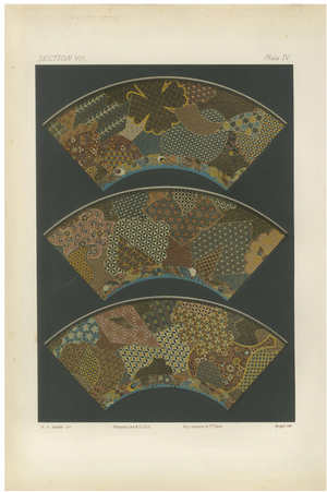 Intricate Patterns of Japanese Fan Design, 1884, Paper