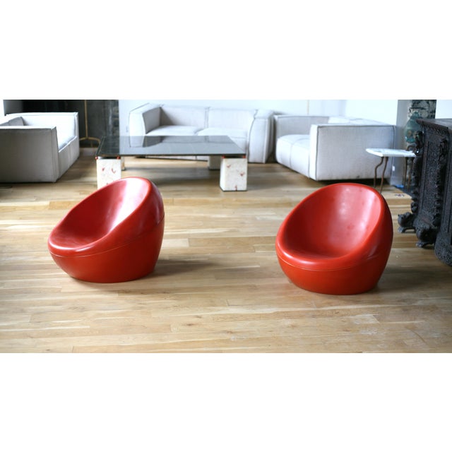 Space Age Armchairs in Fiberglass, 1960s, Set of 2 For Sale - Image 11 of 18