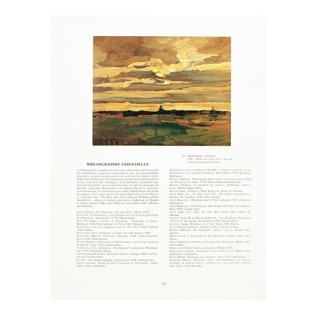 1991 After Piet Mondrian "Paysage", Full-Color Parisian Print For Sale