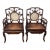 Pair of Antique Chinese Hardwood Armchairs With Marble Inserts For Sale