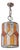 Brutalist Longobard Lantern Pendant in Hammered Glass, Italy, 1960s For Sale