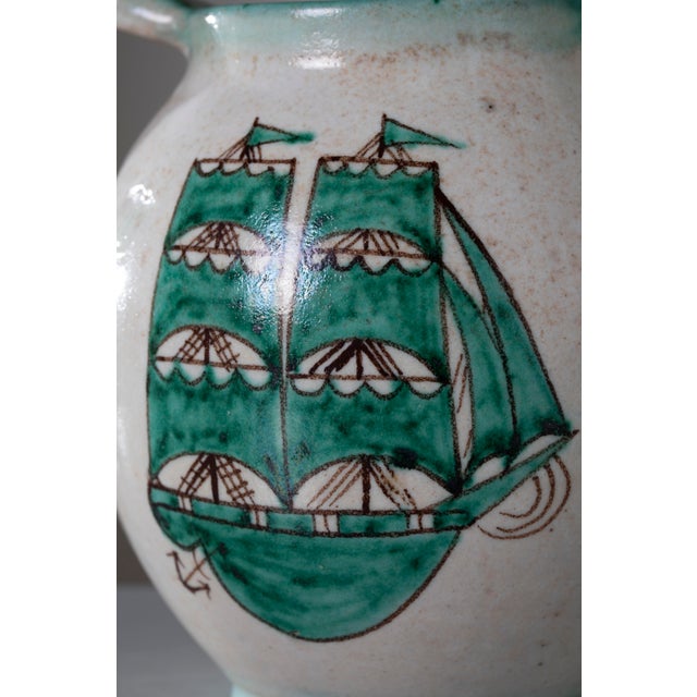 Modernist Ceramic Pitcher from M.A.C.S. Vietri, Italy, 1930s For Sale - Image 9 of 10