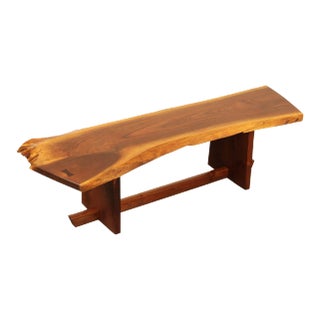 Early 21st Century Mira Nakashima Studio Crafted Walnut Bench Or Coffee Table For Sale