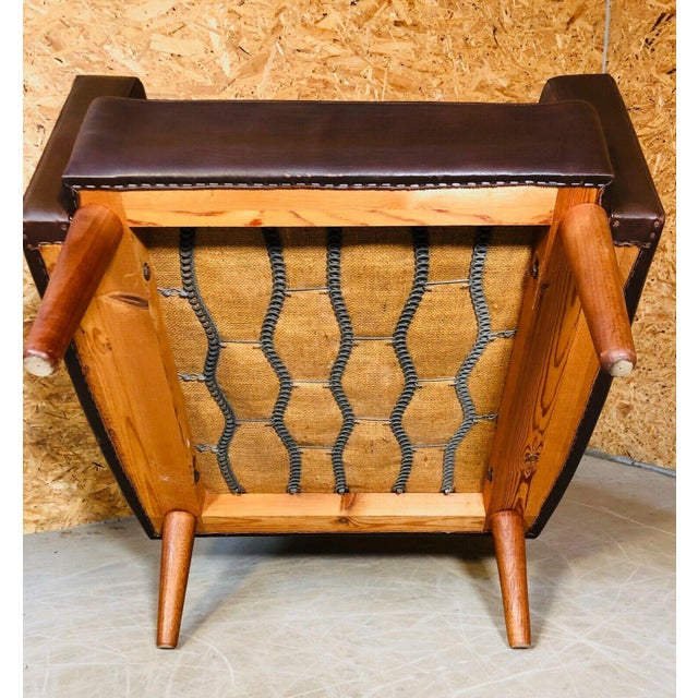 Vintage Danish Leather Lounge Chair by Georg Thams, 1960s For Sale - Image 12 of 13