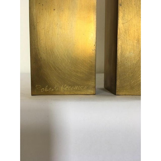 Roberto Vecchione, The Skyscrapers Abstract Sculptures, 1998, Brass, Set of 2 For Sale - Image 18 of 18