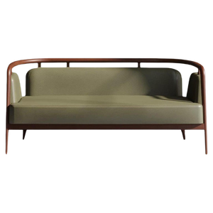 Essex Green Leather Sofa by Javier Gomez
