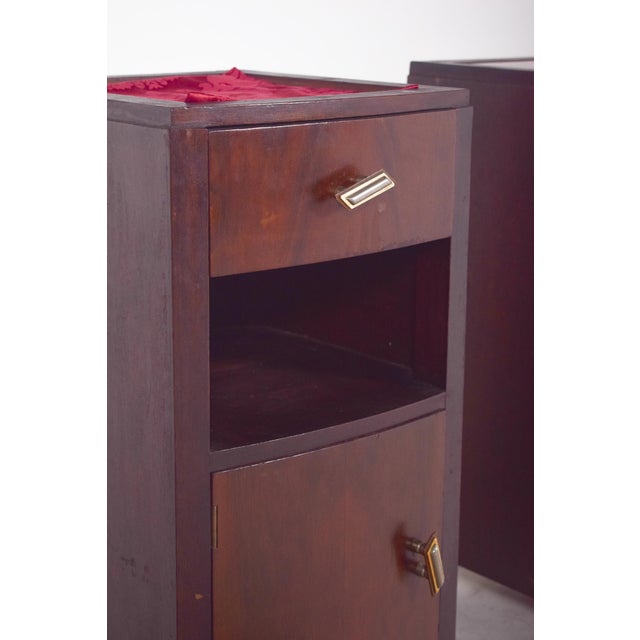 1920s Vintage Portuguese Deco Bedside Tables, 1920, Set of 2 For Sale - Image 5 of 7