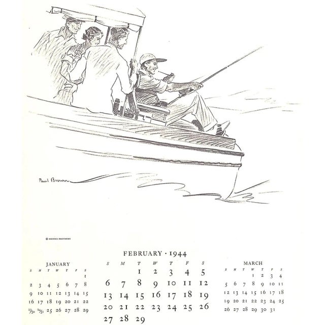 Paul Brown X Brooks Brothers Calendar 1944 For Sale - Image 9 of 14