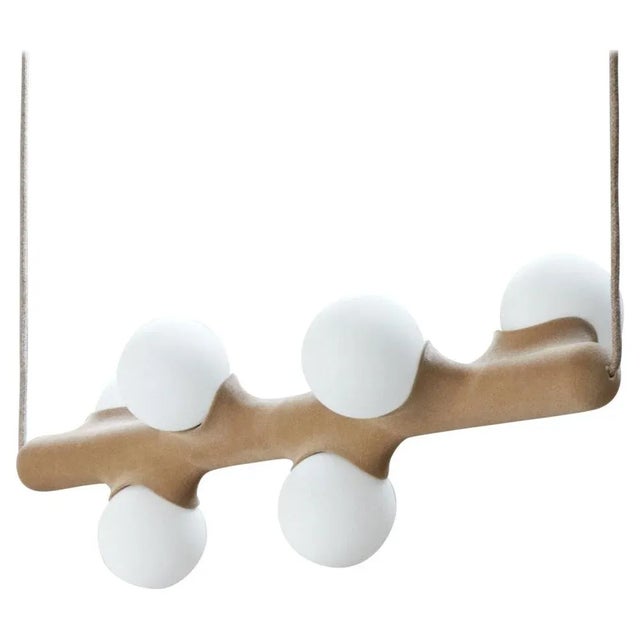 Not Yet Made - Made To Order Prickly Pear Velvet 6 Horizontal Pendant Lamp by Mickael Koska For Sale - Image 5 of 5