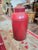 Charming classic red tole canister with a chinoiserie feel to it. Beautiful rich red painted surface with a nice lacquered...