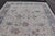 Modern Oushak Rug With Slate Blue Border and Colorful All-Over Tribal Motifs For Sale - Image 4 of 15
