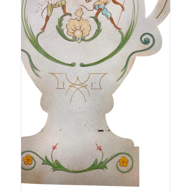 Vintage Hand-Painted Urn-Form Wall Sconces - a Pair For Sale In West Palm - Image 6 of 12