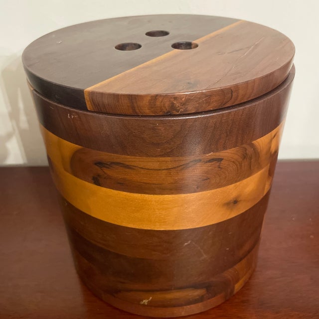 Vintage Wooden Ice Bucket Chairish