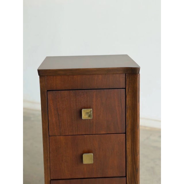 1960s Pair of Art Deco 3-Tier Drawer Nightstands, A Pair For Sale - Image 13 of 18