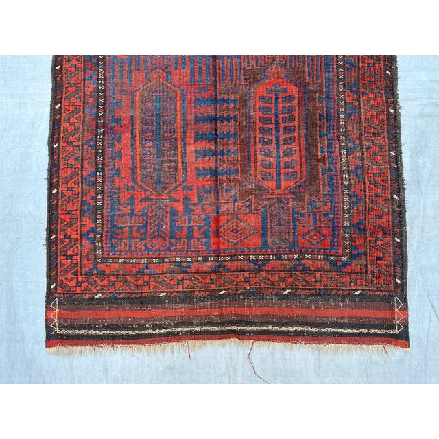 Antique Turkmen Kalamdani Hand-Knotted Wool Rug - 6'0" X 3'6" For Sale - Image 6 of 12