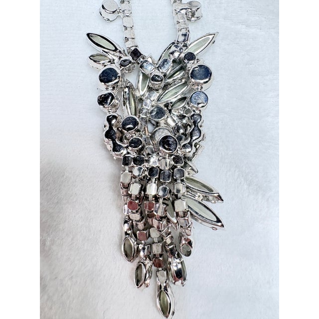 Vintage Juliana D&e Clear & Smoky Topaz Rhinestone Necklace and Bracelet Set, Attributed For Sale - Image 15 of 16