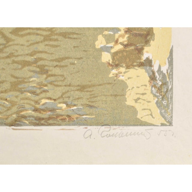 Albert Goltjakov, Quiet Little Street, 1959, Monotype For Sale - Image 4 of 5