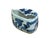Tiny Small Blue White Oriental Bats Graphic Porcelain Container For Sale - Image 9 of 10
